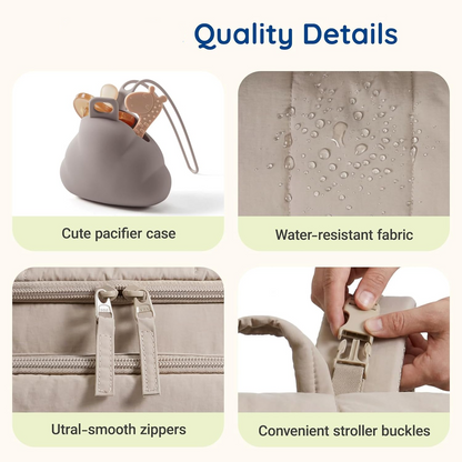 mommore Diaper Bag Backpack, Baby Bag with Waterproof Changing Pad and Stroller Straps for Toddler, Diaper Backpack for Mom Dads with Insulated Pockets & Pacifier Case, Baby Essential, Brown allveramart