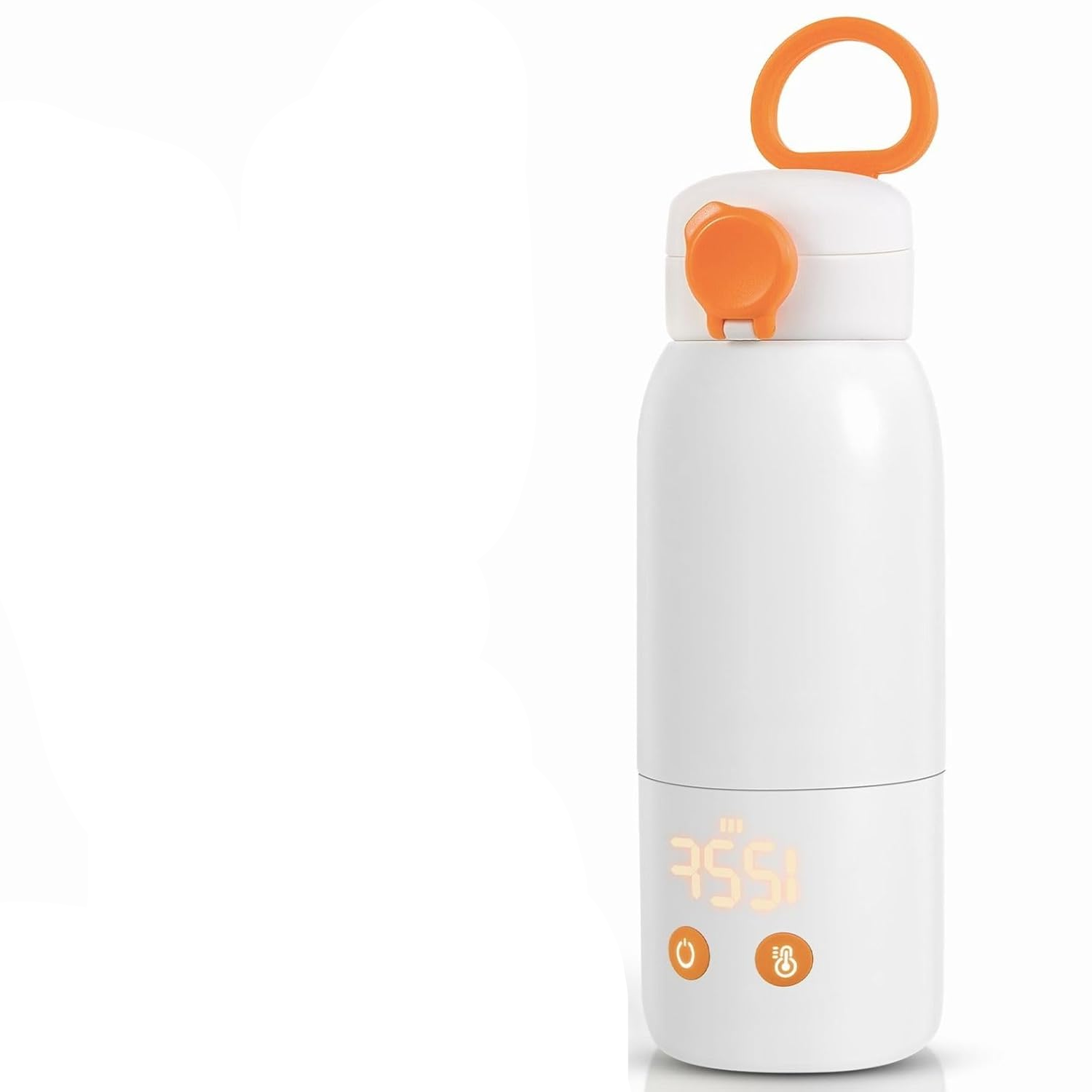 Portable Bottle Warmer for Travel, 12oz Large Capacity Fast Heating, 4 Levels Precise Temperature Control, Long Battery Life, Rechargeable Formula Water Milk Warmer for Car, Airplane & Outdoor Use allveramart