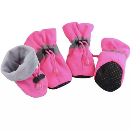 Dog Boots with Anti Slip Sole and Warm Lining for Winter Protection
