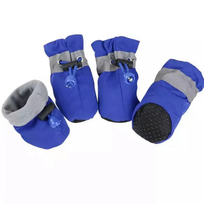 Dog Boots with Anti Slip Sole and Warm Lining for Winter Protection