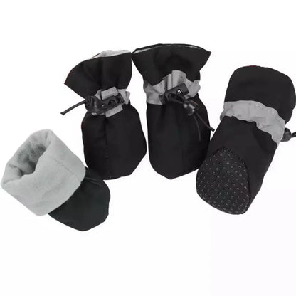 Dog Boots with Anti Slip Sole and Warm Lining for Winter Protection