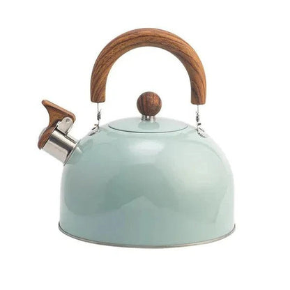 Whistling Stovetop Kettle for Induction, Gas and Radiant Cooktops with an Insulated Handle in Three Colors