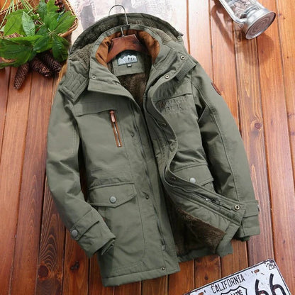 Mens Padded Fleece Jacket With Multiple Zip Pockets