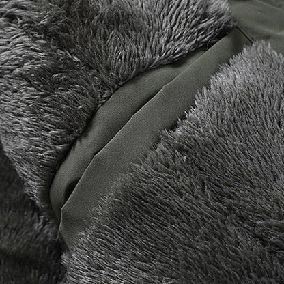 Mens Padded Fleece Jacket With Multiple Zip Pockets