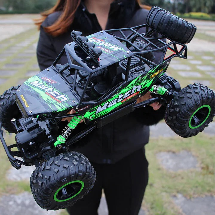 Remote Control 4WD Monster Truck with Dual Motors and Independent Suspension for Off Road Play