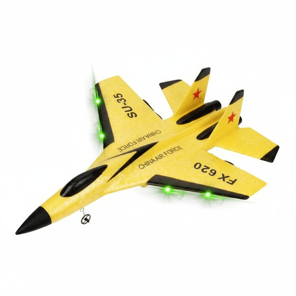 LED RC Glider Aircraft SU35 and SU57, 2.4GHz Remote Control