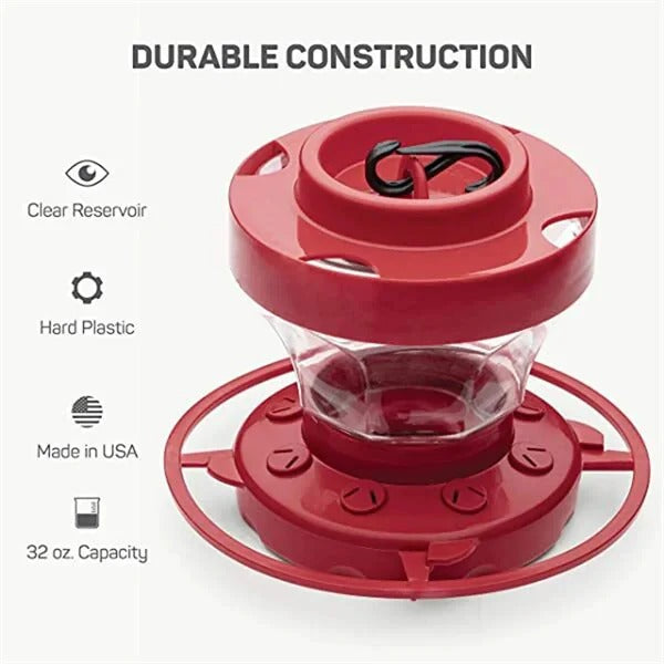 Outdoor Hummingbird Feeder with Perch and Hanger
