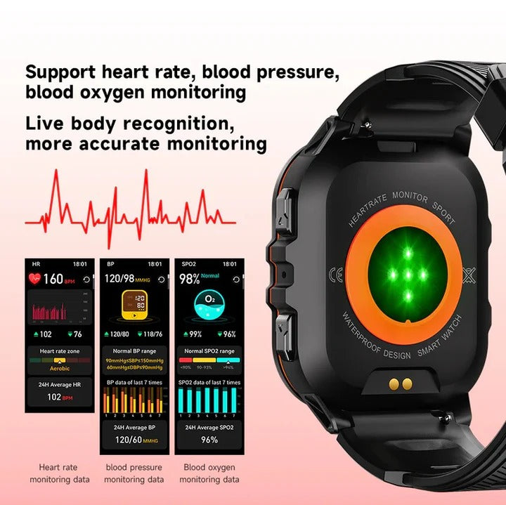 Outdoor Sports Watch with Water-Resistant Casing