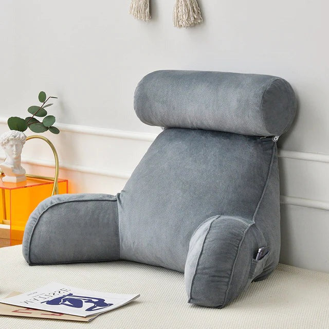 Bed Rest Pillow, Reading Cushion with Arm Supports