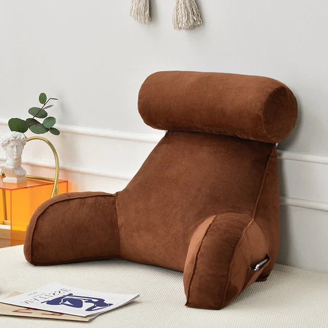 Bed Rest Pillow, Reading Cushion with Arm Supports