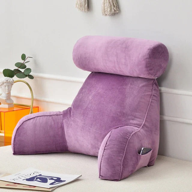 Bed Rest Pillow, Reading Cushion with Arm Supports