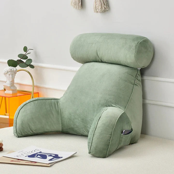 Bed Rest Pillow, Reading Cushion with Arm Supports