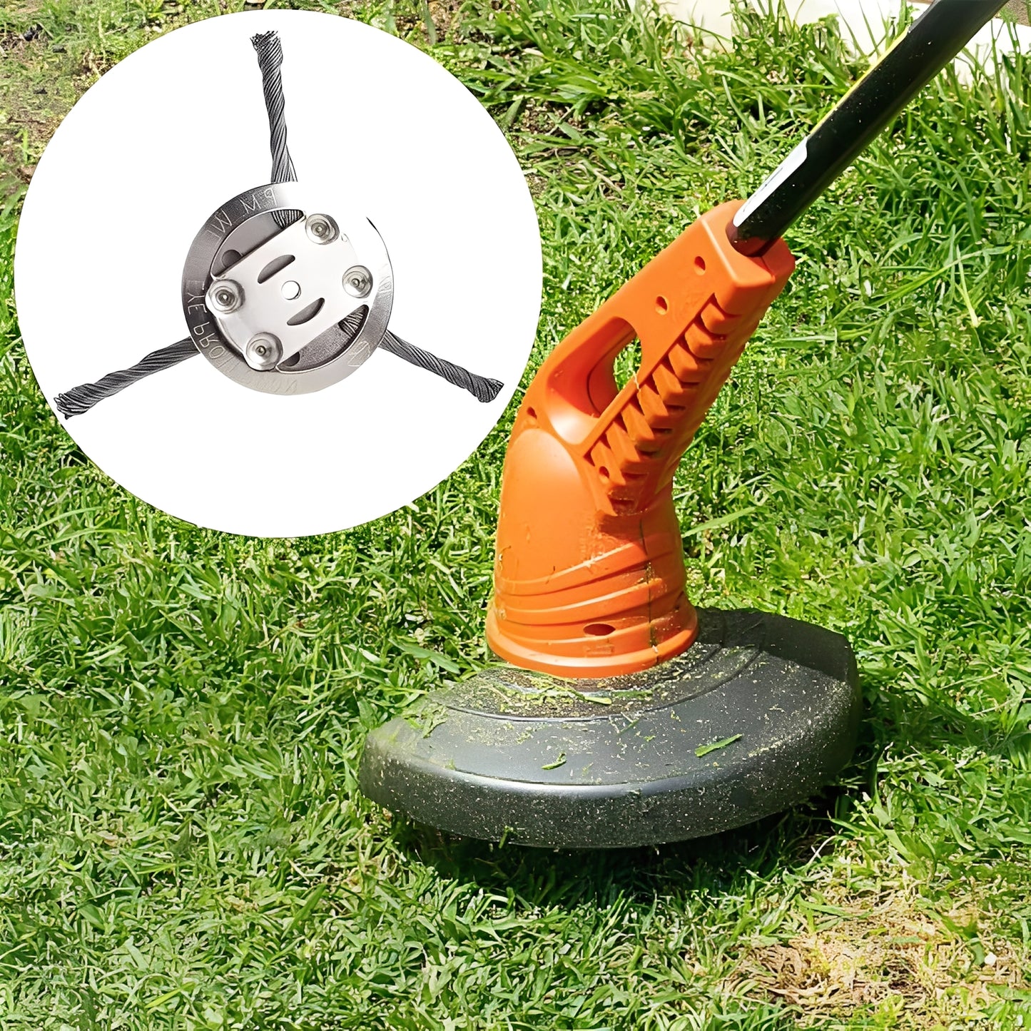 Lawn Mower Steel Brush Attachment for Weeds and Trimming