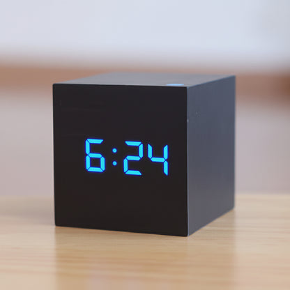 Wood Effect Digital Clock with LED Display