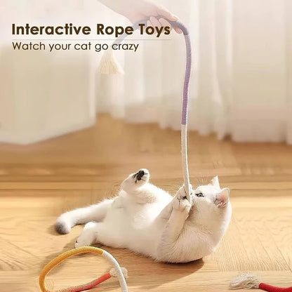 Cat Rope Chew Toys with Silvervine Balls, 3-Piece Set