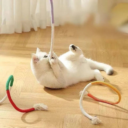 Cat Rope Chew Toys with Silvervine Balls, 3-Piece Set