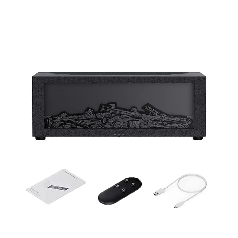 Mist Humidifier and Aroma Diffuser with Flame Effect