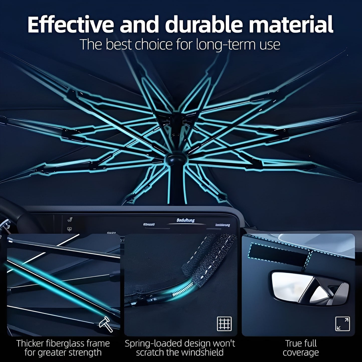 Car Sunshade Umbrella with Foldable Design