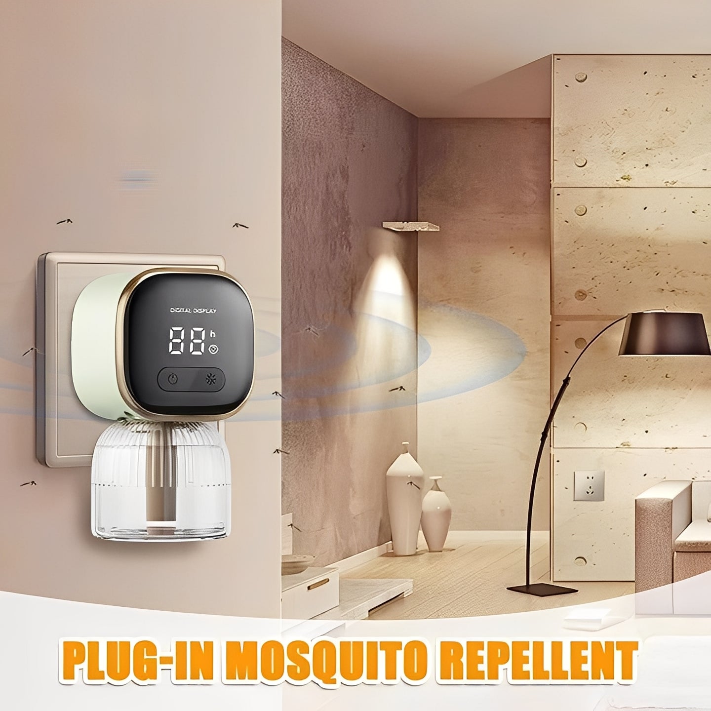 Electric Plug-In Pest Deterrent Device with LED Timer Screen