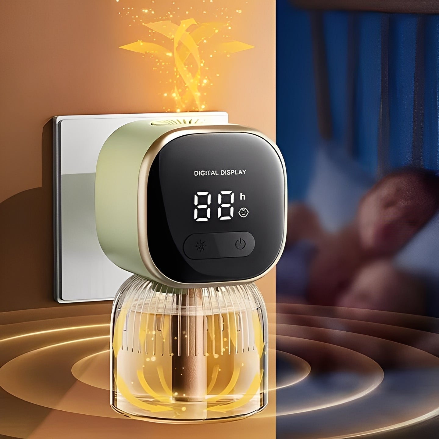 Electric Plug-In Pest Deterrent Device with LED Timer Screen