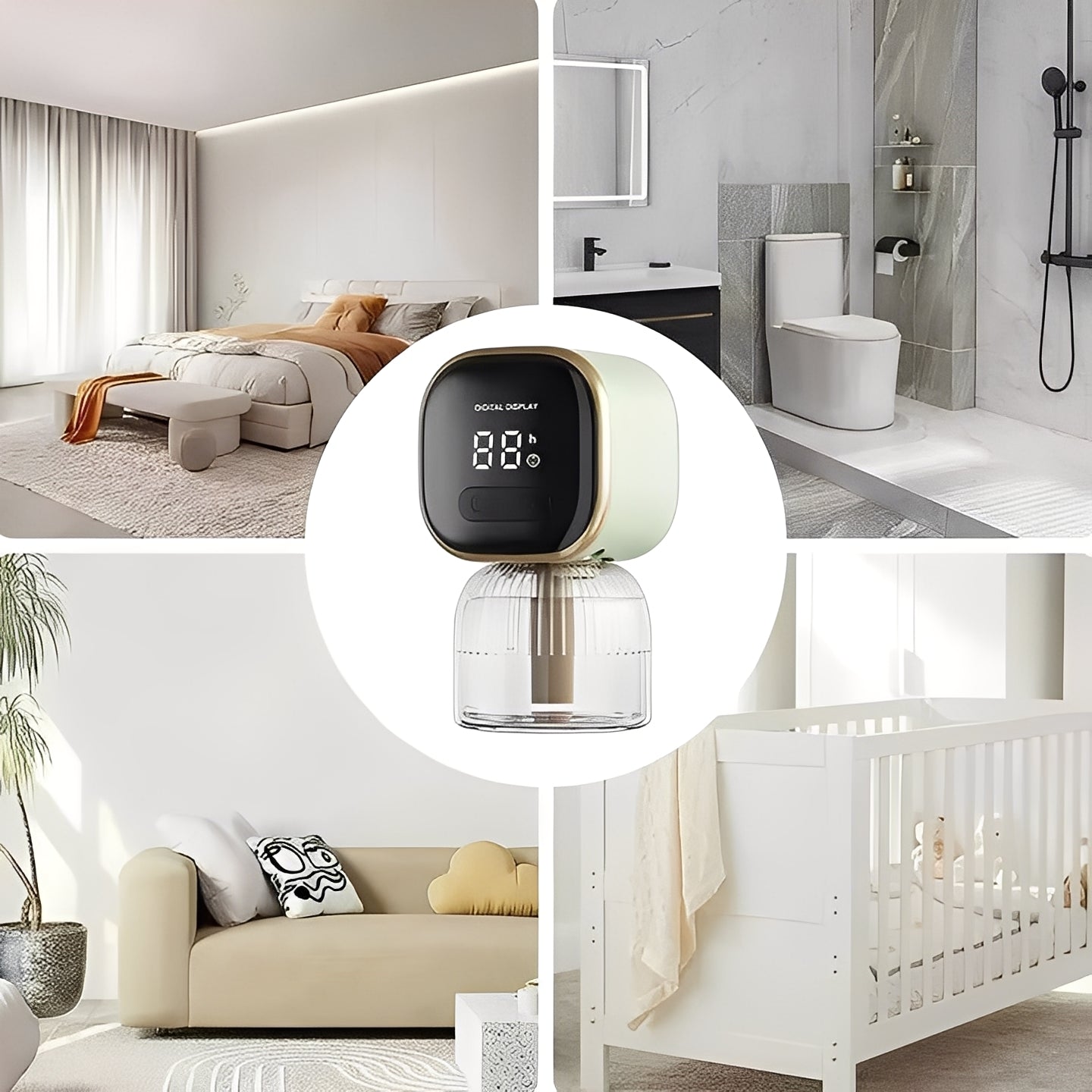 Electric Plug-In Pest Deterrent Device with LED Timer Screen