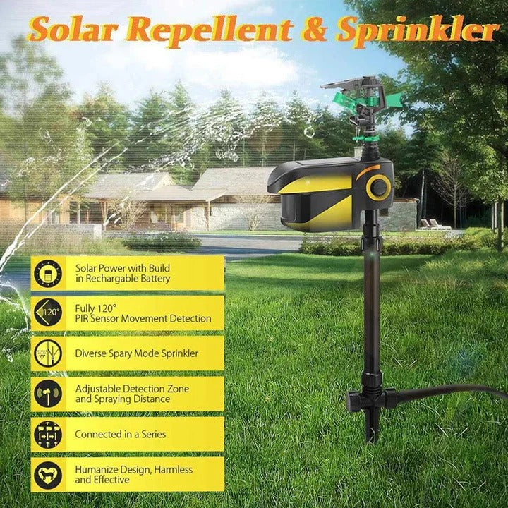 Solar Powered Motion Activated Deer Deterrent Device