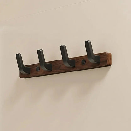 Wood and Metal Coat Hook Wall Mounted Design