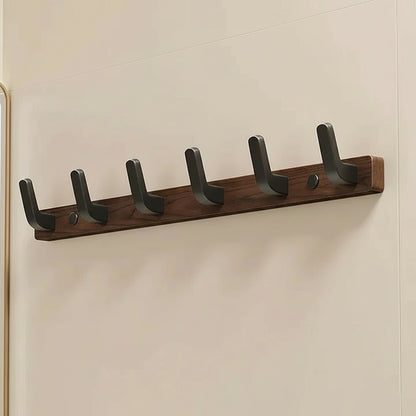 Wood and Metal Coat Hook Wall Mounted Design