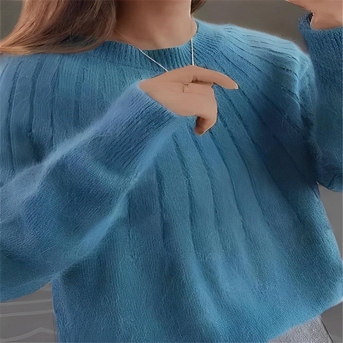 Womens Soft Knit Pullover Sweater with Breathable Weave and Relaxed Fit for Cool Weather