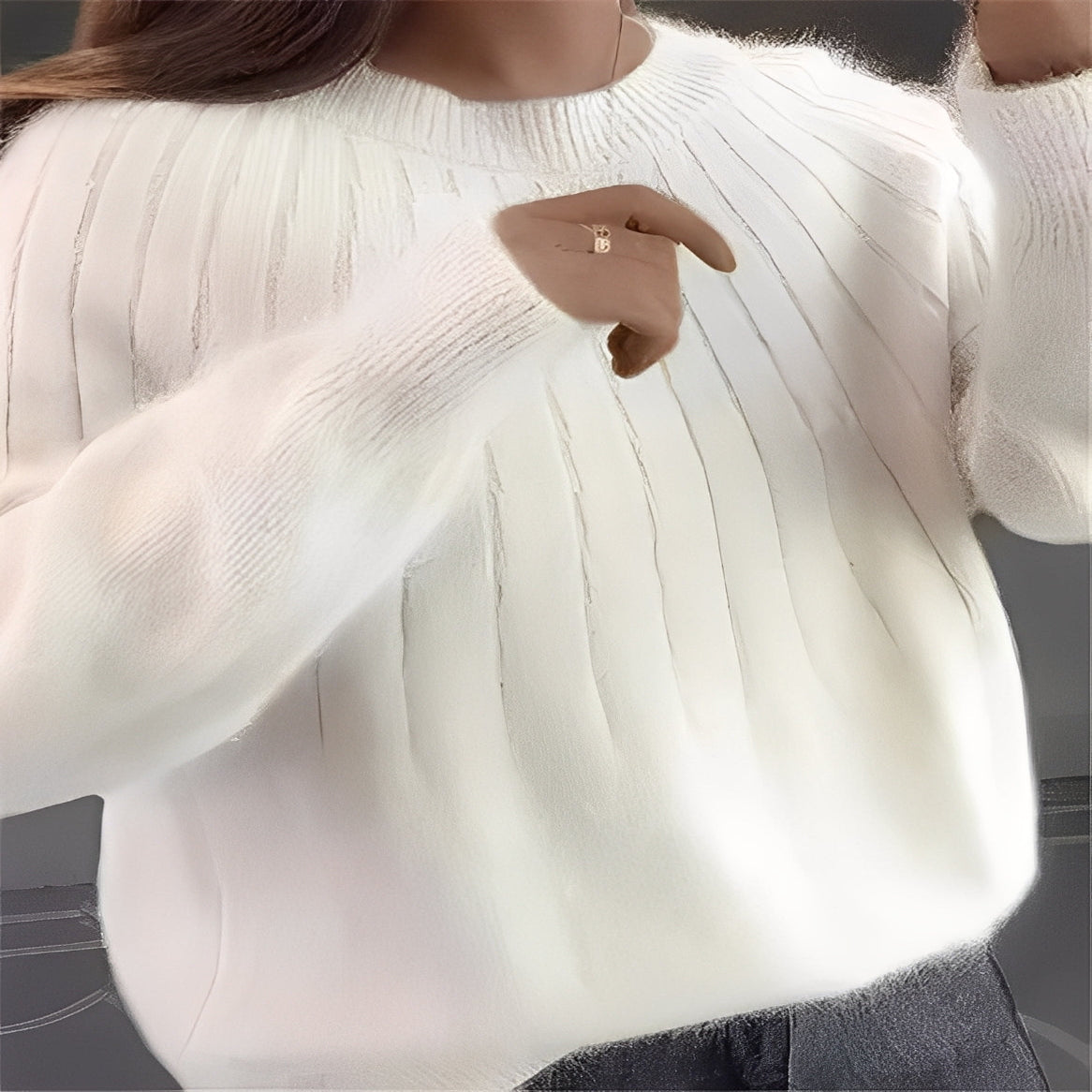 Womens Soft Knit Pullover Sweater with Breathable Weave and Relaxed Fit for Cool Weather