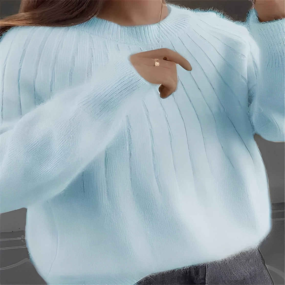 Womens Soft Knit Pullover Sweater with Breathable Weave and Relaxed Fit for Cool Weather