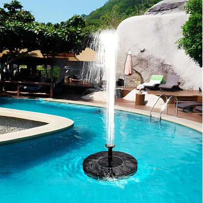 Floating Solar Fountain Pump with Multiple Spray Heads for Birdbaths and Ponds