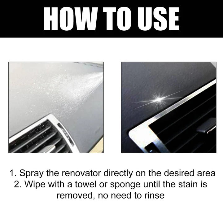Car Interior Surface Cleaner Spray, Set of 3