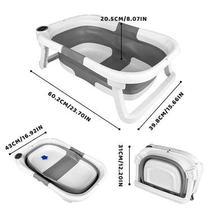 Foldable Infant Bathing Tub with Temperature Indicator