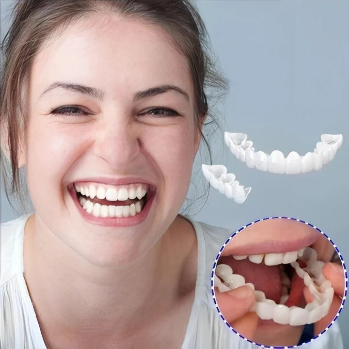 Clip On Teeth Veneer Set for Upper and Lower Coverage