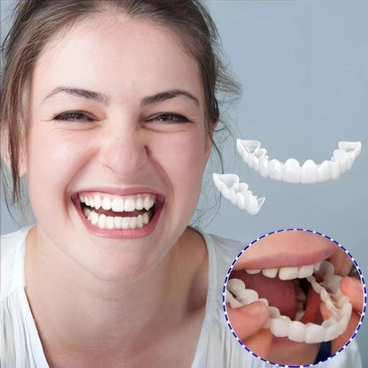 Clip On Teeth Veneer Set for Upper and Lower Coverage