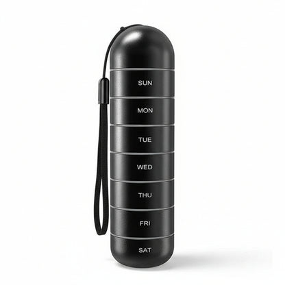 Travel Aluminum Pill Case with 7 Compartments