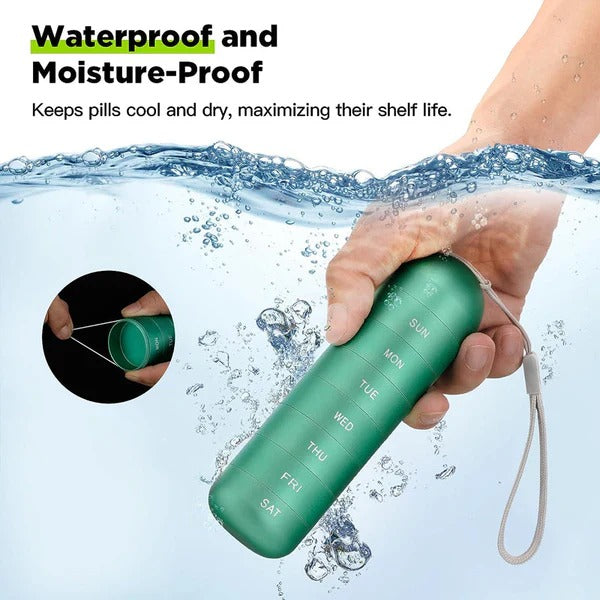 Travel Aluminum Pill Case with 7 Compartments