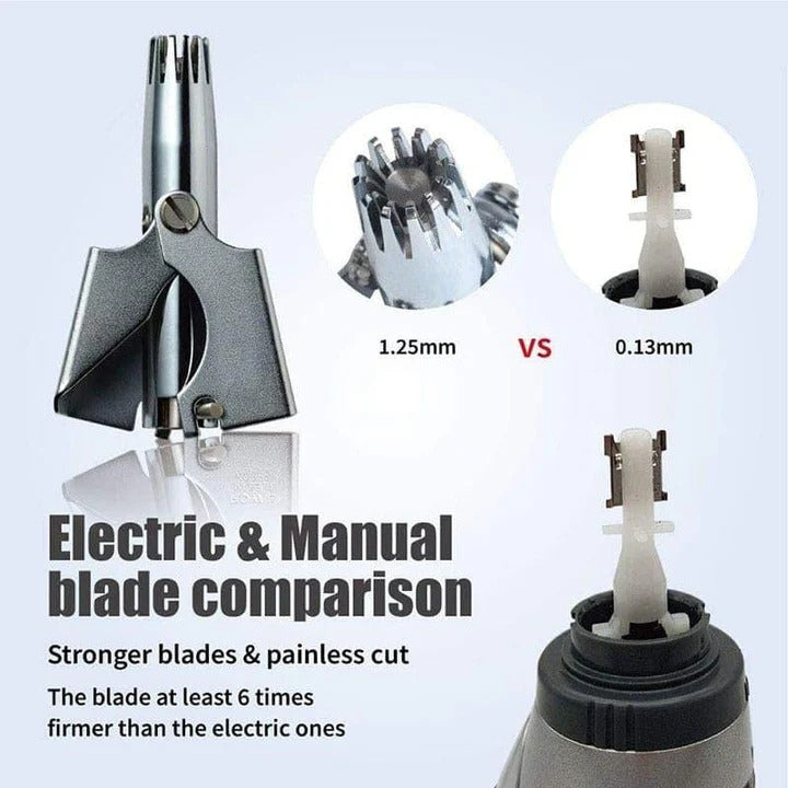 Manual Stainless Steel Nose and Ear Hair Trimmer