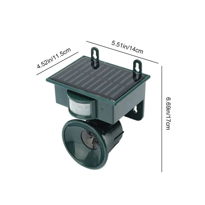 Solar Powered Bird Deterrent Device with PIR Motion Sensor
