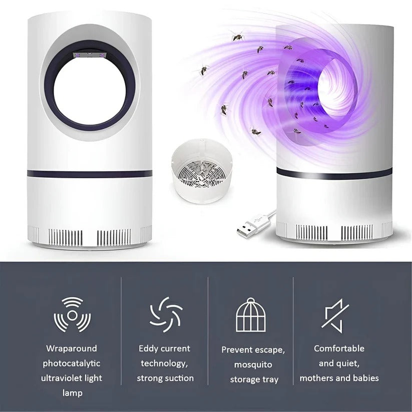 USB Powered Insect Trap with UV Light and Removable Tray