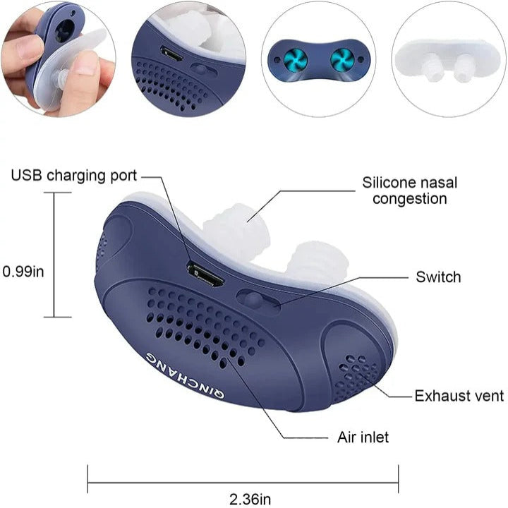 Hoseless Sleep Airflow Device with Rechargeable Battery