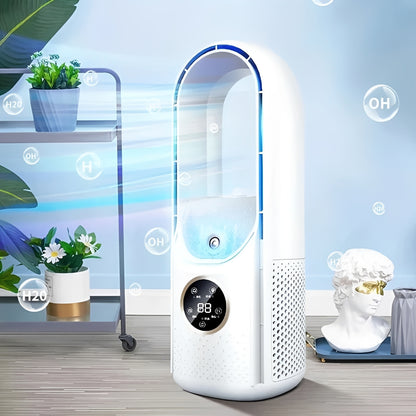 Portable Evaporative Air Cooler with Blade Free Design