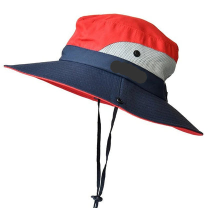 Foldable Wide Brim Sun Hat with Adjustable Fit for Outdoor Use