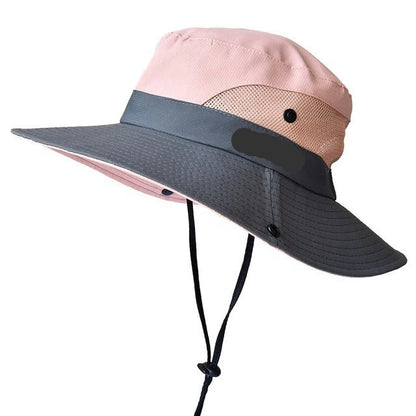 Foldable Wide Brim Sun Hat with Adjustable Fit for Outdoor Use