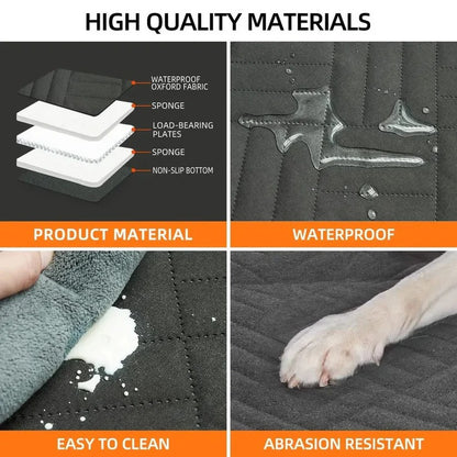 Dog Car Seat Extender with Non Slip Surface and Solid Internal Board