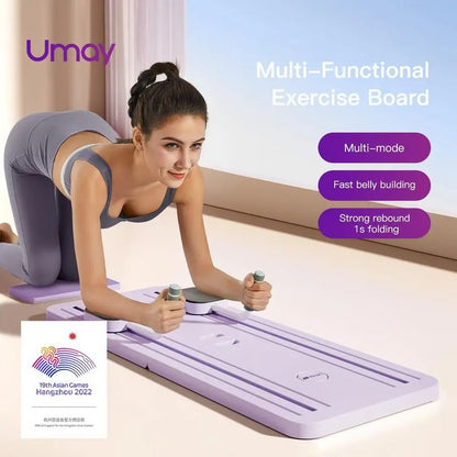 Core Strength Training Board with Integrated Timer and Foot Straps