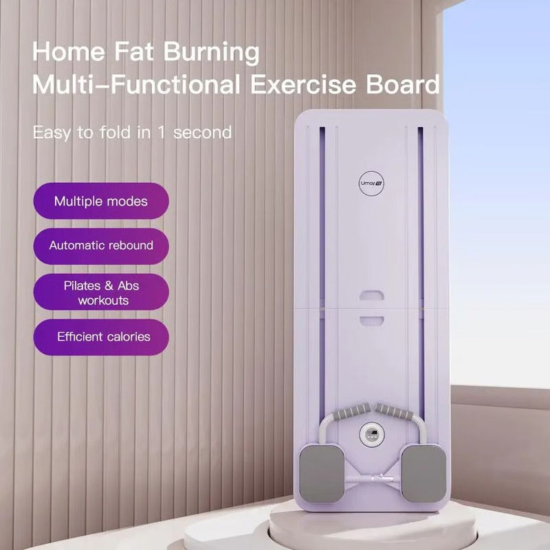 Core Strength Training Board with Integrated Timer and Foot Straps