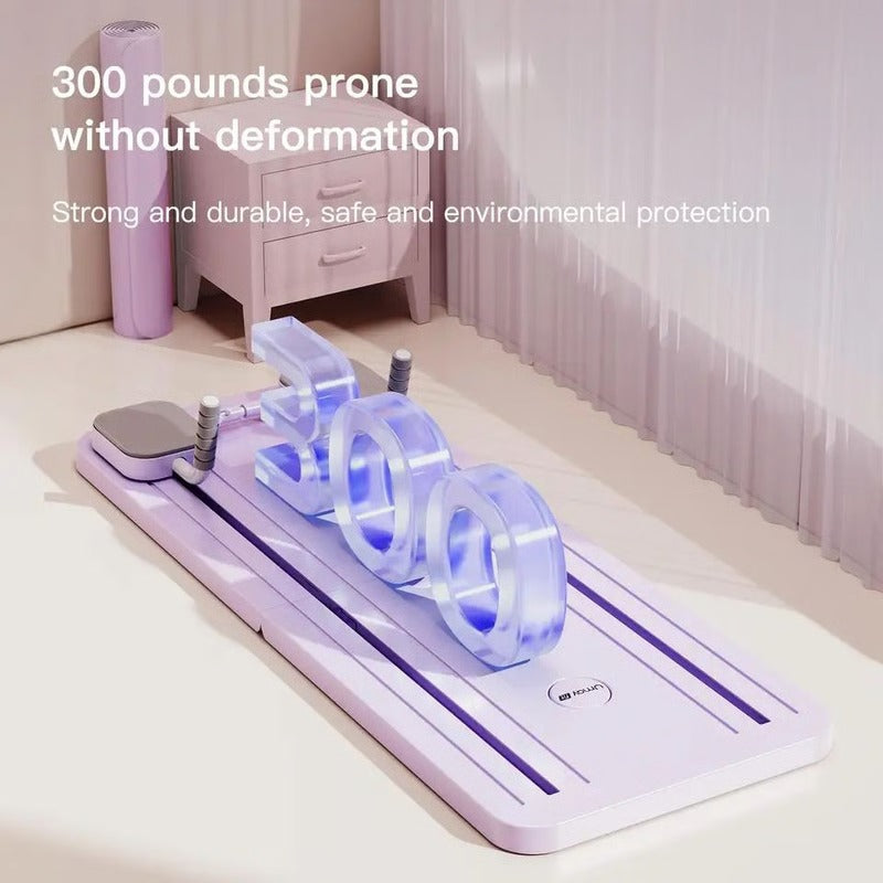 Core Strength Training Board with Integrated Timer and Foot Straps