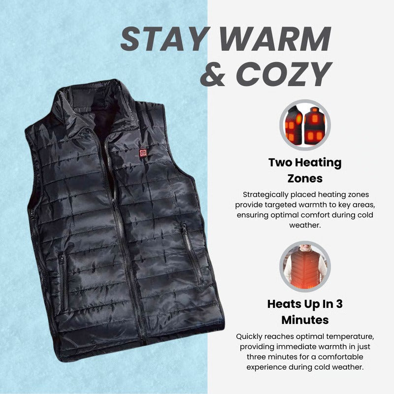Heated Outerwear with Breathable Mesh Lining and 3 Heat Levels